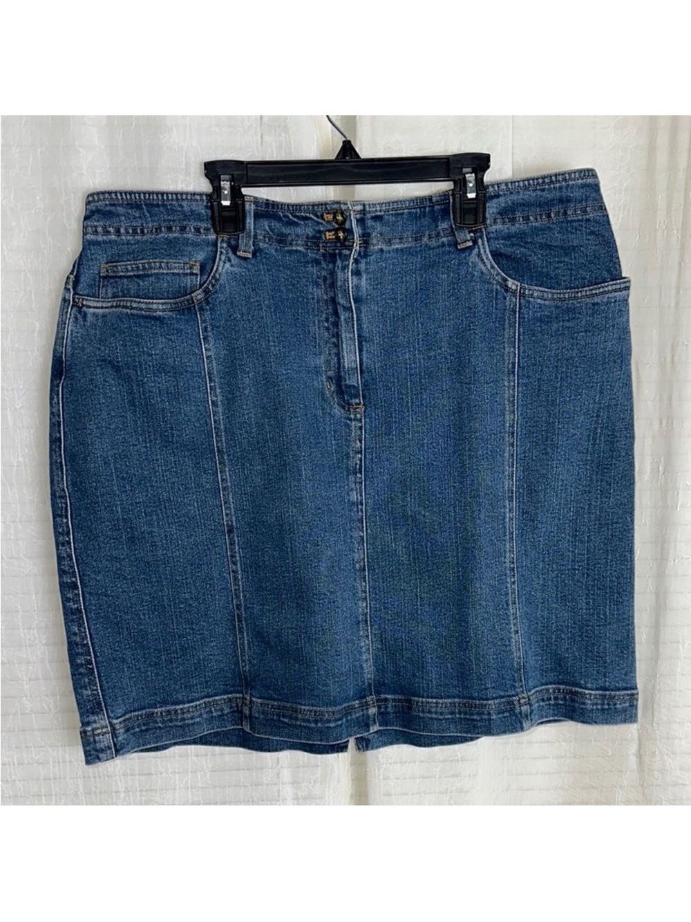 St.John’s Bay XL Denim Blue Stretch Pencil Skirt